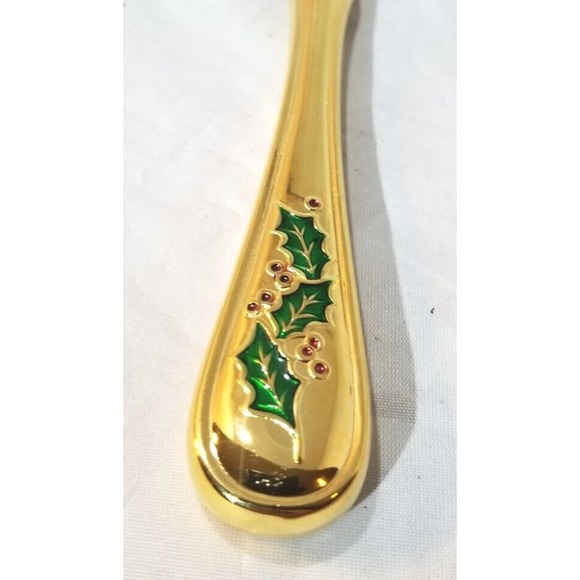 Vintage Hollyday Retroneu Cloisonne 24k Gold Electroplated Cheese Slicer NIB - Picture 4 of 8